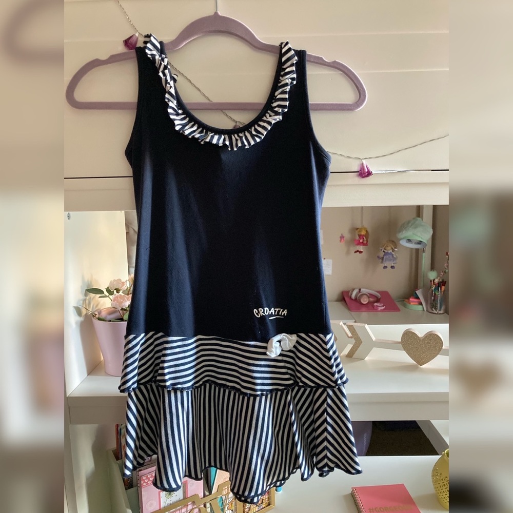 🌸3/$30🌸 Girls’ Navy Blue Ruffle Croatia Dress 👗🇭🇷